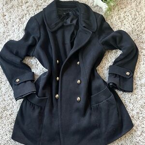 Elegant Black Satin Blazer women’s jacket coat petty coat